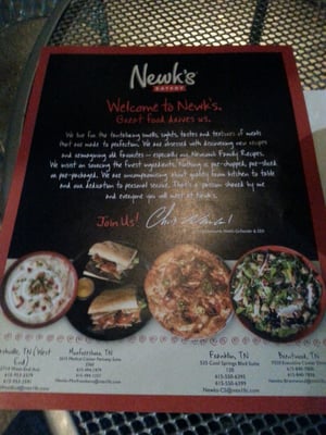 Menu photo 2 Newk's Eatery Murfreesboro, TN