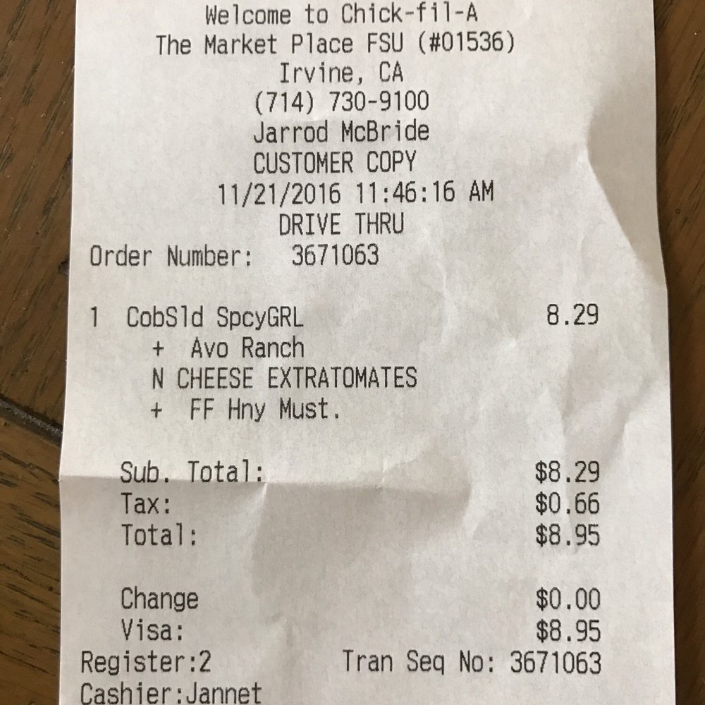 Chick-fil-A - Didn't ask for spicy chicken or avocado ranch. Did ask for no cheese and extra tomato, but they managed to forget that. - Fast Food Near Me - Irvine, California Chick-fil-A - Didn't ask for spicy chicken or avocado ranch. Did ask for no cheese and extra tomato, but they managed to forget that. - Fast Food Near Me - Irvine, California
