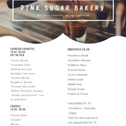 Pink Sugar Bakery - Menus