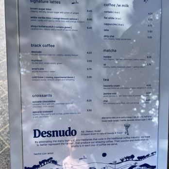DESNUDO COFFEE - Updated April 2025 - 64 Photos & 19 Reviews - 111