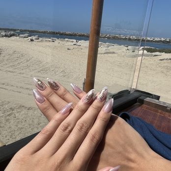 Pisces Nail studio - butterfly deign with cat eye natural pink - Nail Salons Near Me - Cypress, California Pisces Nail studio - butterfly deign with cat eye natural pink - Nail Salons Near Me - Cypress, California