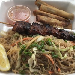 Freedom Food 2 Go - Combo 1., Lumpia, bbq on a stick, and pancit (9.99)