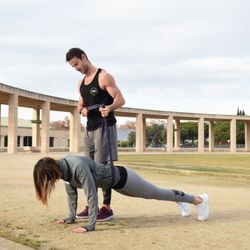 Ebylife - Personal training session at the Olympic stadium in Barcelona.