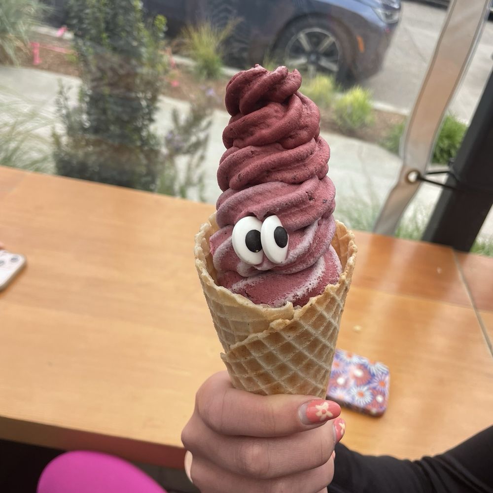 Many Bennies - Lavender Base with Strawberry and Blackberry in a Waffle come - Ice Cream & Frozen Yogurt Near Me - Seattle, Washington