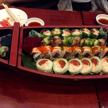 Sushi Katana - From top to bottom: Kirin, Dragon, Kodiak, Cucumber Natsu - Sushi Bars Near Me - Orlando, Florida Sushi Katana - From top to bottom: Kirin, Dragon, Kodiak, Cucumber Natsu - Sushi Bars Near Me - Orlando, Florida