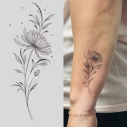 Inspirational picture and actual tattoo
