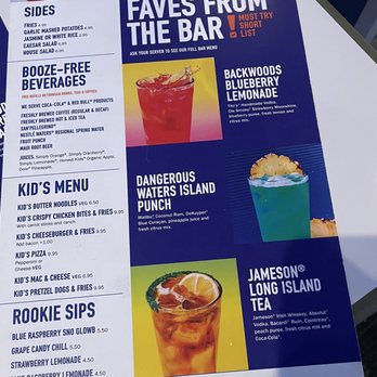 Dave & Buster's Ala Moana - Drink menu - Arcades Near Me - Honolulu, Hawaii