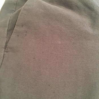 Cleanly - These pants came back with dark spots all over them. - Laundry Services Near Me