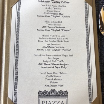 Piazza Del Dotto - Delicacies menu 2/3/18 - Wineries Near Me - Napa, California