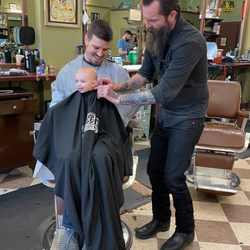 Manly & Sons Barber - Baby's first haircut!