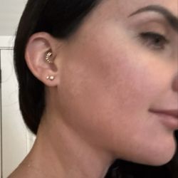 Bella - Fine Jewelry & Piercing - Nick made and pierced this beautiful solid white gold daith piece.