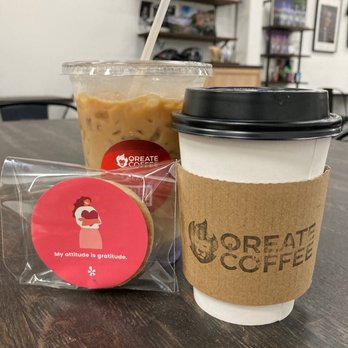 Qreate Coffee + Studio - Coquito and purple pearl - Coffee & Tea Near Me - Orlando, Florida