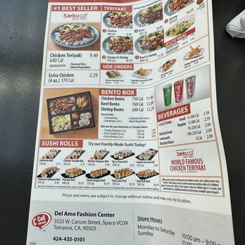 Sarku Japan - Menu - Japanese Near Me - Torrance, California