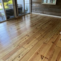 W & W Hardwood Flooring - Pine plank flooring refinished