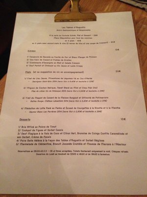 Menu photo 3 Les Tables d'Augustin Paris, 75