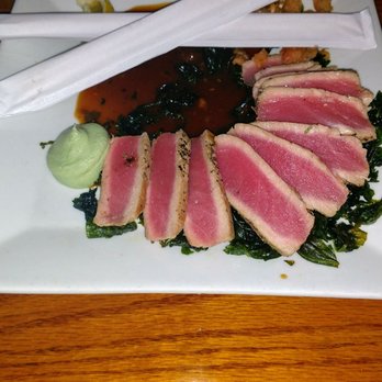 Sunset Grille - Ahi Tuna appetizer in a soy ginger sauce-- ok, but the tuna was not packed w/ flavor - Seafood Near Me - Saint Augustine, Florida Sunset Grille - Ahi Tuna appetizer in a soy ginger sauce-- ok, but the tuna was not packed w/ flavor - Seafood Near Me - Saint Augustine, Florida