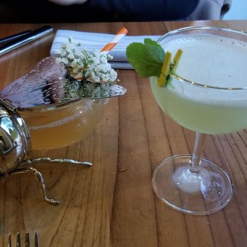 Bresca - Bee's Knees Cocktail (Left) and Bat and Lion? (Right) - New American Near Me - Washington, DC, District of Columbia Bresca - Bee's Knees Cocktail (Left) and Bat and Lion? (Right) - New American Near Me - Washington, DC, District of Columbia