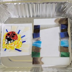 Make It Glass - Lady bug trivet and picture frame. Not baked yet. Have to come back in two weeks.