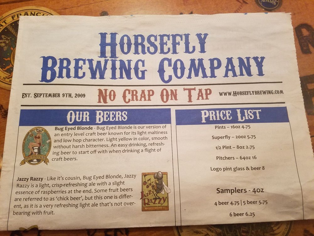Montrose Colorado Craft Beer Brew Ale Horsefly Brewing Company Sticker