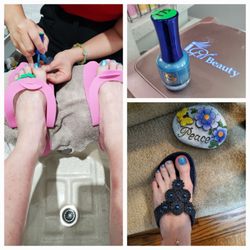 Vida Nails - Super Star Shellac Turquoise  Polish with sparkle shimmer in it.  Friday 6/21/2024