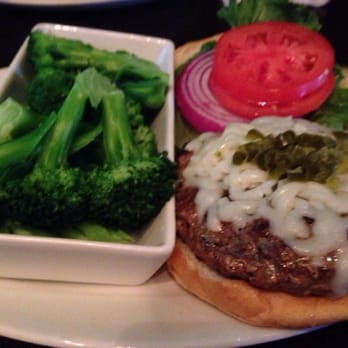 CitySide Tavern - Stuffed Fireman burger with a side of...broccoli! - Bars Near Me - Brighton, Massachusetts CitySide Tavern - Stuffed Fireman burger with a side of...broccoli! - Bars Near Me - Brighton, Massachusetts