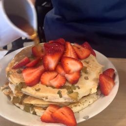 Strawberry rhubarb pancakes Special Strawberry rhubarb pancakes Special