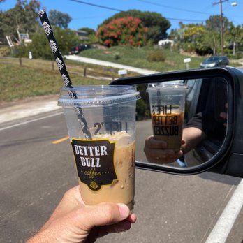 Better Buzz Coffee Miramar - Iced vanilla latte with Oat milk (1/3 sweet) is the daily go to for me. So good! - Coffee & Tea Near Me - San Diego, California