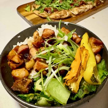 Secco Restaurant and Bar - Korean Chicken Bowl (Prosciutto Flatbread) - Tacos Near Me - San Jose, California Secco Restaurant and Bar - Korean Chicken Bowl (Prosciutto Flatbread) - Tacos Near Me - San Jose, California