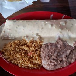 Fresh Mex Cocina - Huge smothered burrito and delicious with a coke