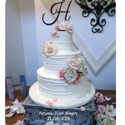 Cakelore - Potomac Point Winery wedding July '18.....Lady Baltimore Cake/Black Raspberry Mousse Filling...delish!