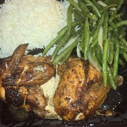 The Half Chicken, green beans, and white rice were fantastic. The Half Chicken, green beans, and white rice were fantastic.