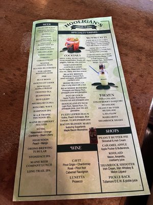 Menu photo 1 Hooligan's Steak & Ale Old Orchard Beach, ME