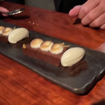 Sierra Mar - Chocolate pudding desert with ice cream - New American Near Me - Big Sur, California