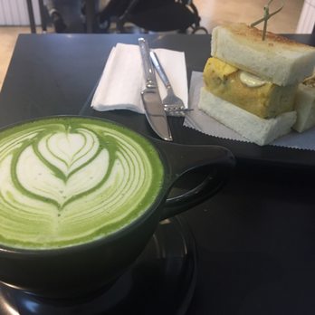 White Noise Coffee - Matcha latte (no sugar) and the sando - Coffee & Tea Near Me - Brooklyn, New York White Noise Coffee - Matcha latte (no sugar) and the sando - Coffee & Tea Near Me - Brooklyn, New York