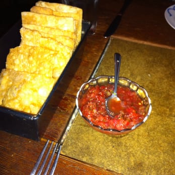 Flying Fish Grill - Ginger Salsa and Fried wonton skins - Japanese Near Me - Carmel, California Flying Fish Grill - Ginger Salsa and Fried wonton skins - Japanese Near Me - Carmel, California