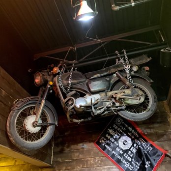 Memory Corner - Inside decoration - old style motorcycle - Taiwanese Near Me - Richmond, British Columbia