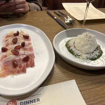 Restaurant Constance - burrata and prosciutto appetizer - New American Near Me - Charlotte, North Carolina