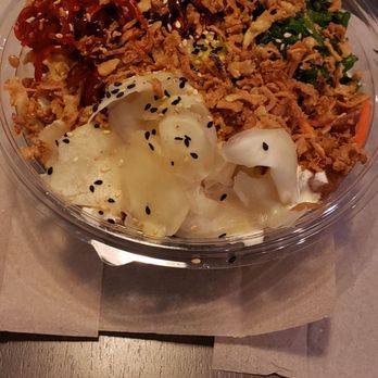 Kona Poké Sanford - White rice, lettuce, salmon, crab, spicy tuna, and a plethora of other goodies. - Poke Near Me - Sanford, Florida Kona Poké Sanford - White rice, lettuce, salmon, crab, spicy tuna, and a plethora of other goodies. - Poke Near Me - Sanford, Florida