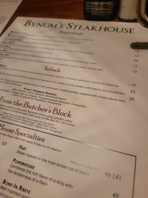 Menu photo 3 Bynum's Steakhouse Indianapolis, IN