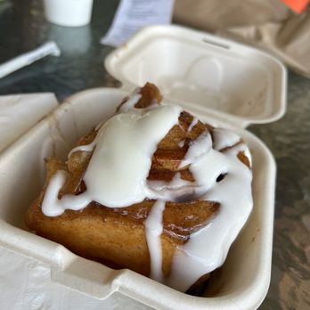 Cinnamon Roll Place - Cinnamon roll with frosting (frosting is extra). Big but pretty mediocre in flavor. - Bakeries Near Me - Kihei, Hawaii Cinnamon Roll Place - Cinnamon roll with frosting (frosting is extra). Big but pretty mediocre in flavor. - Bakeries Near Me - Kihei, Hawaii