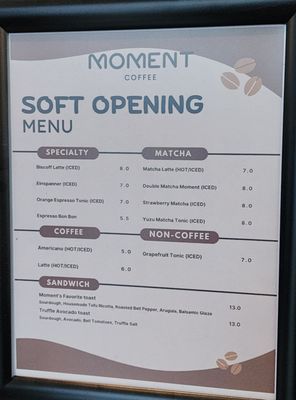 Menu photo 4 Moment Coffee Seattle, WA Menu photo 4 Moment Coffee Seattle, WA