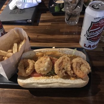 G Pub - Shrimp Po Boy* and perfect fries. - Gastropubs Near Me - Providence, Rhode Island G Pub - Shrimp Po Boy* and perfect fries. - Gastropubs Near Me - Providence, Rhode Island