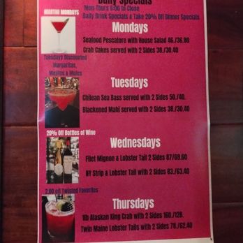 Bimini Twist - Specials - Seafood Near Me - West Palm Beach, Florida