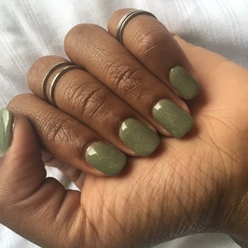 Apple Nails & Facial - Went for the olive green :) - Nail Salons Near Me - Houston, Texas