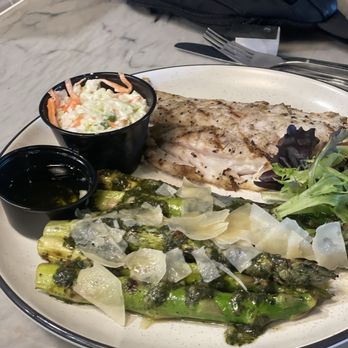 The Boat House - Trigger Fish with an asparagus side. - Seafood Near Me - Ponte Vedra Beach, Florida The Boat House - Trigger Fish with an asparagus side. - Seafood Near Me - Ponte Vedra Beach, Florida