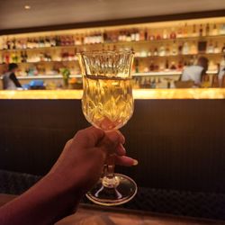Jekyll - Cocktail: VIRTUE'S VICE Mount Gay Ron Zacapa, Wray & Nephew, RumHaven, orange pineapple, lime, soursop, Thai coconut.