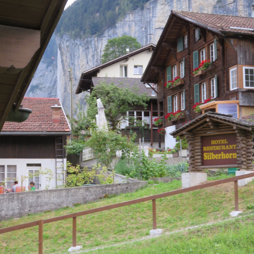 Hotel-Restaurant Steinbock - view from our window - Restaurants Near Me - Lauterbrunnen, BE Hotel-Restaurant Steinbock - view from our window - Restaurants Near Me - Lauterbrunnen, BE