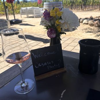 Goosecross Cellars - Nice touch welcoming us! - Wineries Near Me - Yountville, California Goosecross Cellars - Nice touch welcoming us! - Wineries Near Me - Yountville, California