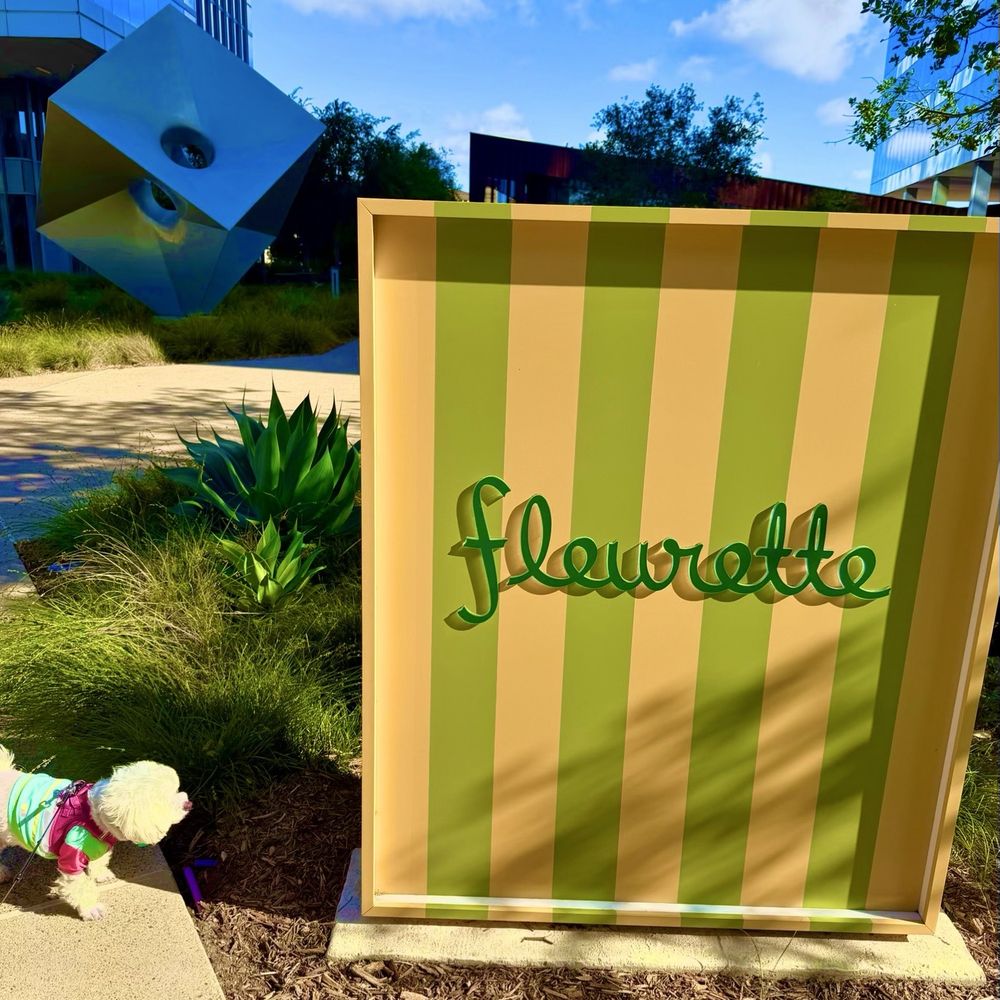 Fleurette - The Cube art is steps away from  Fleurette Restaurant - French Near Me - San Diego, California