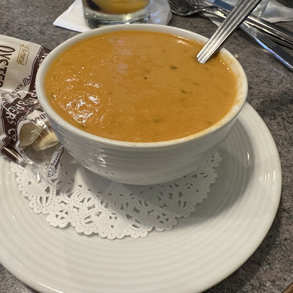 Wrought Iron Grill - Tomato basil bisque - American Near Me - Owosso, Michigan